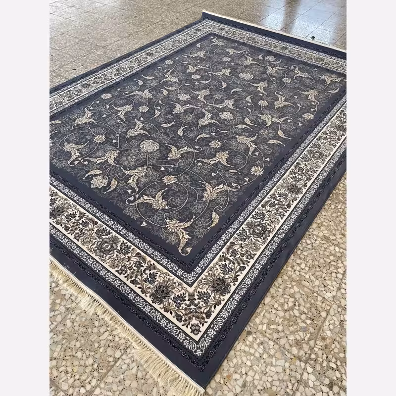 فرش 9متری 700شانه ماشینی کاشان طرح درباری دلفینی(باارسال رایگان)