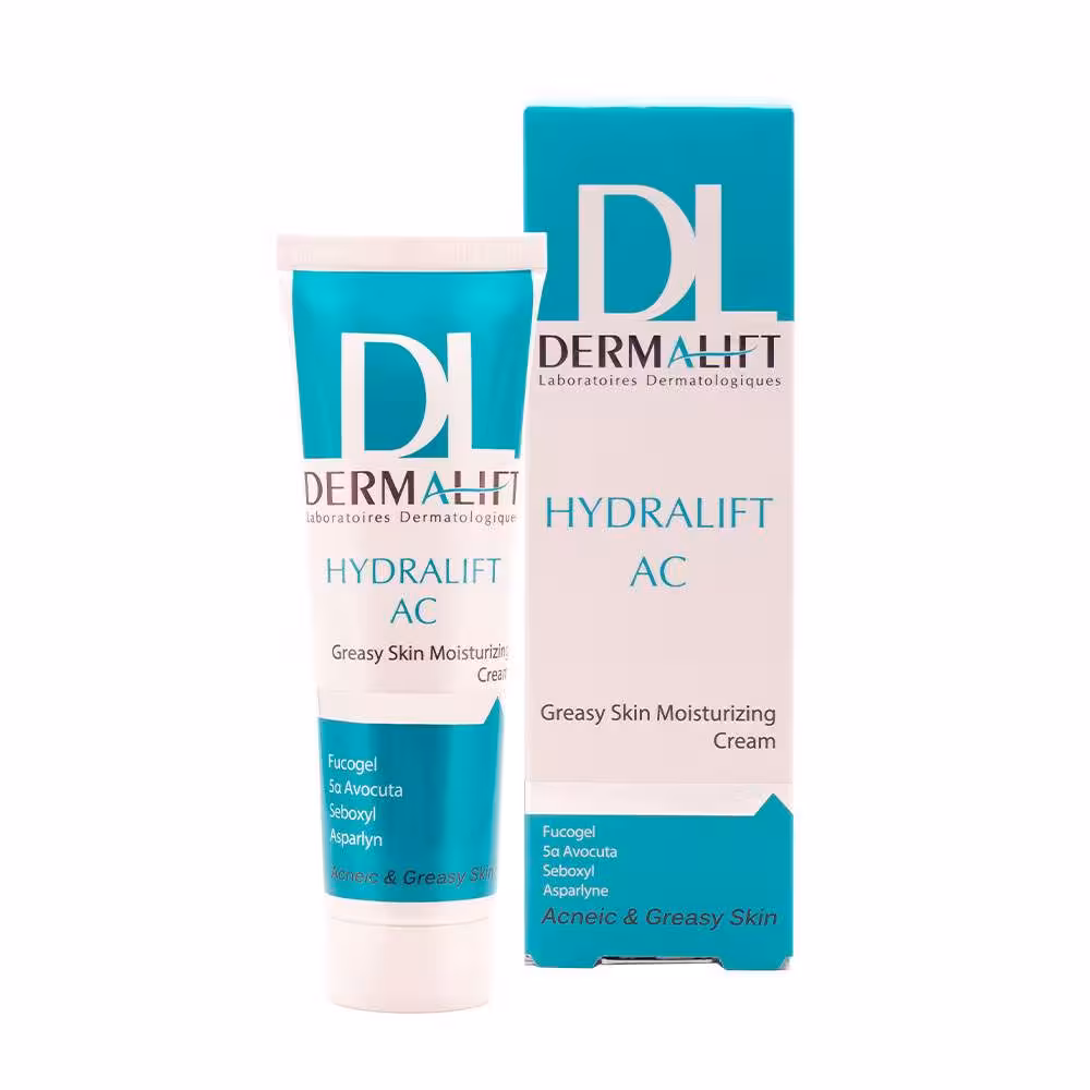 درمالیفت کرم مرطوب کننده پوست چرب هیدرالیفت ای سی 50 میلی لیتر - داروکاو