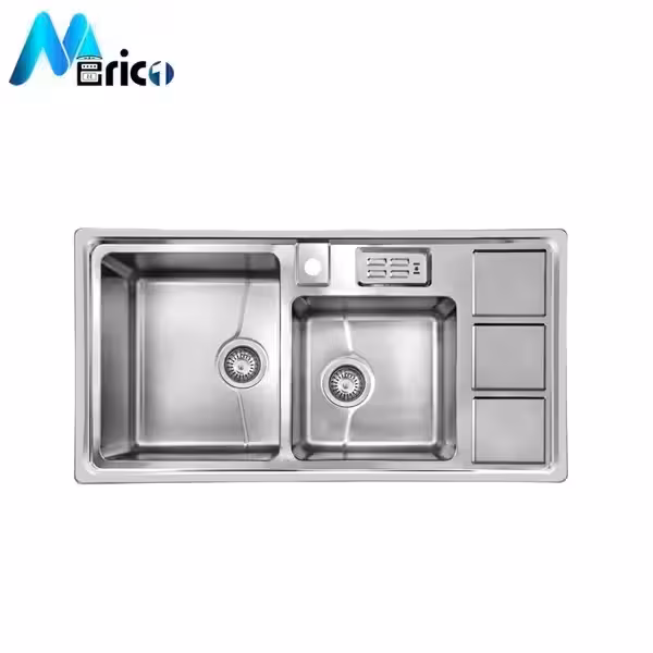 سینک اخوان کد 328s توکار دو لگنه