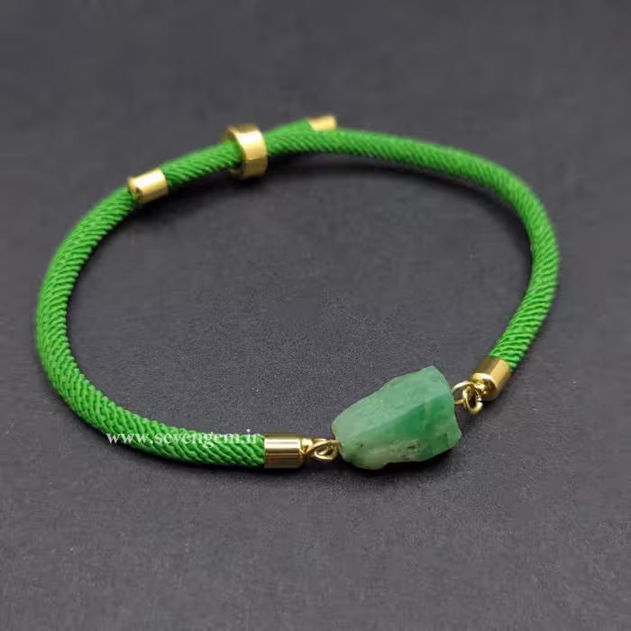 دستبند زنانه راف زمرد پنجشیر افغانستان (کدA661)