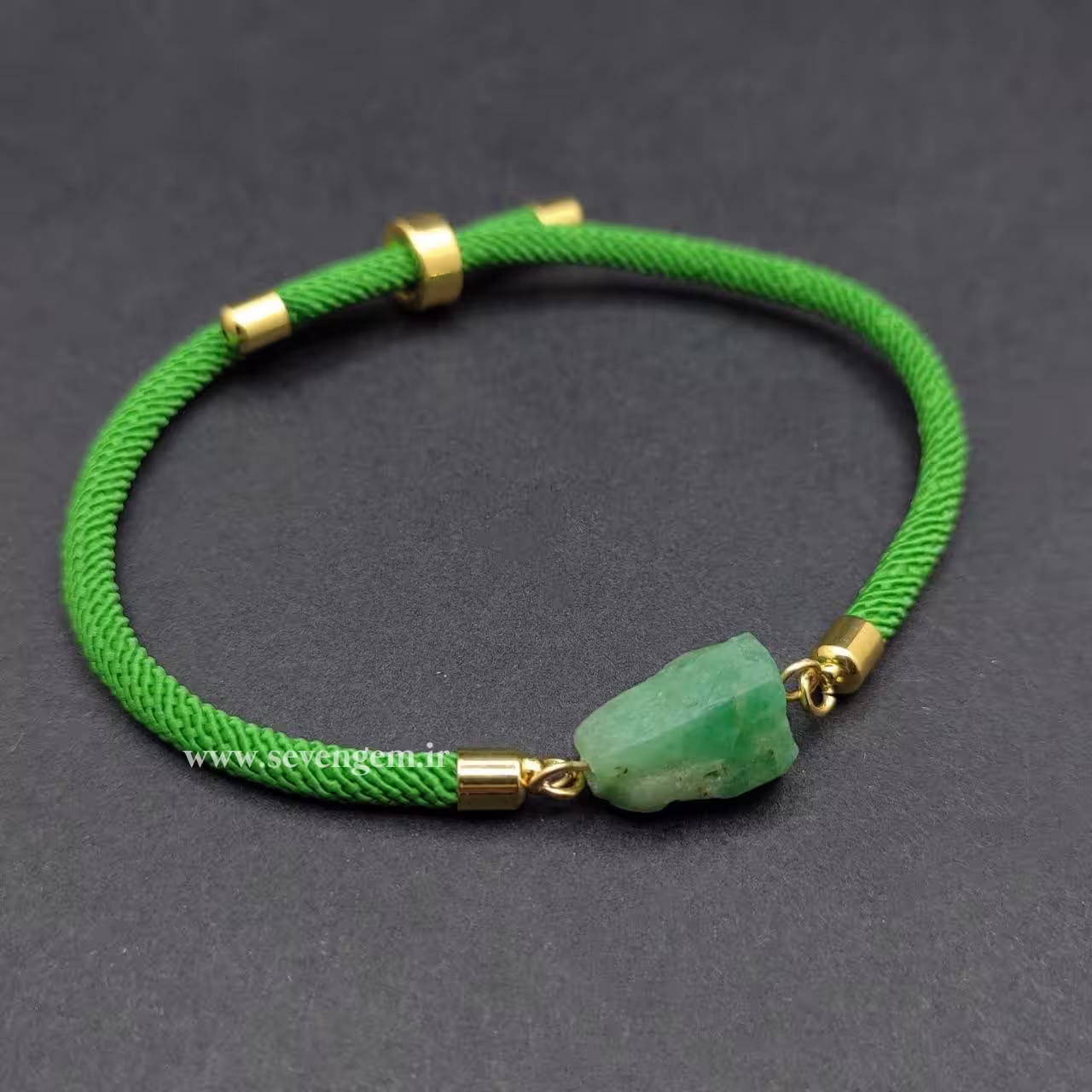 دستبند زنانه راف زمرد پنجشیر افغانستان (کدA661)