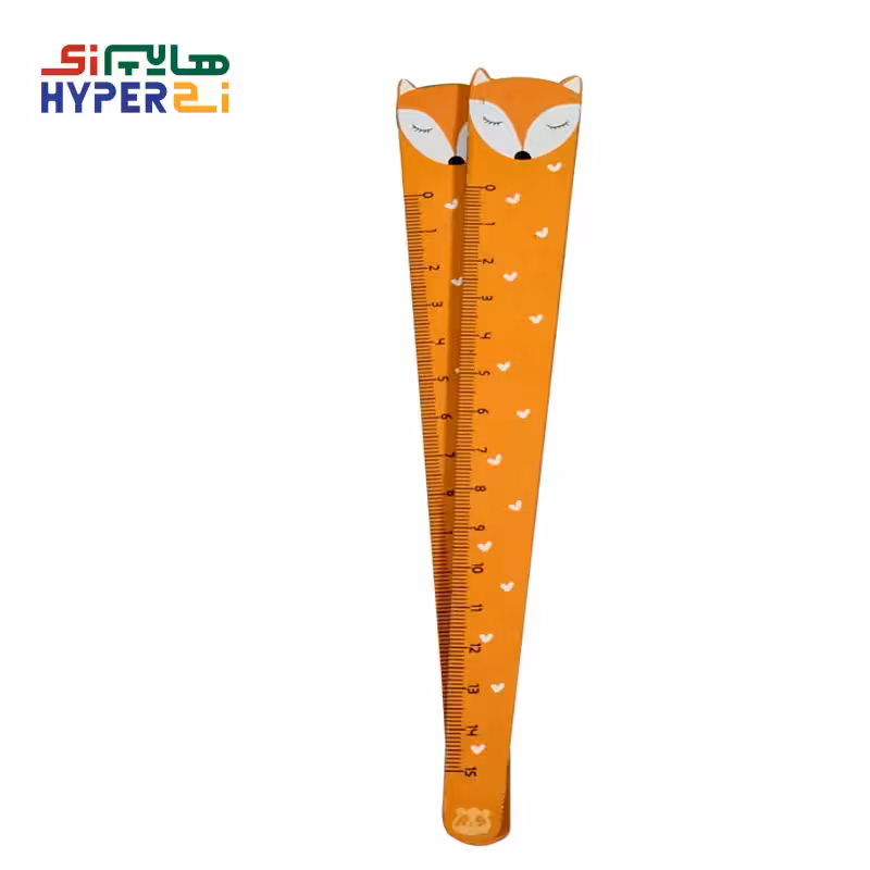 خط کش فانتزی چوبی 15 سانتی طرح روباه