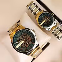 ساعت مچی ست ویمبرلی اورجینال اتومات طلایی سبز مدل WB-AS316G