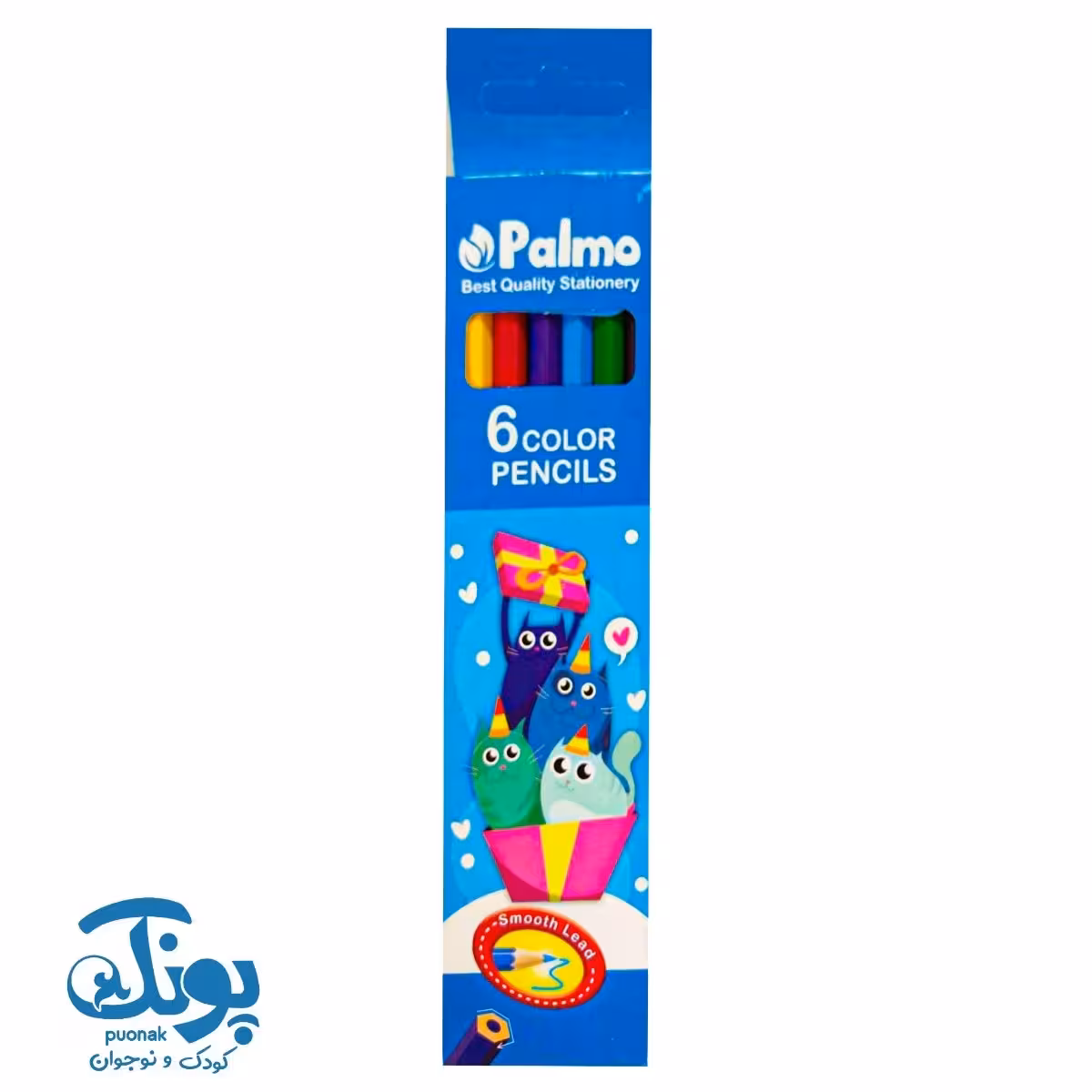 مداد رنگی 6 رنگ پالمو