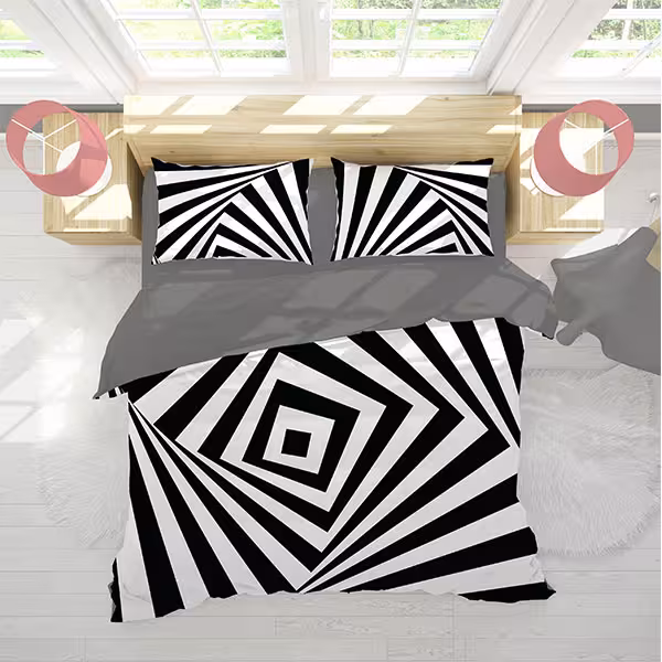 ست روتختی سه‌ بعدی دو نفره دستیکور مدل T153