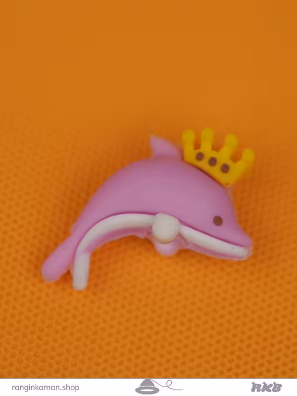 سرمدادی فانتزی سیلیکونی طرح دلفین تاج دار Fantasy silicon pencil head with crown dolphin design