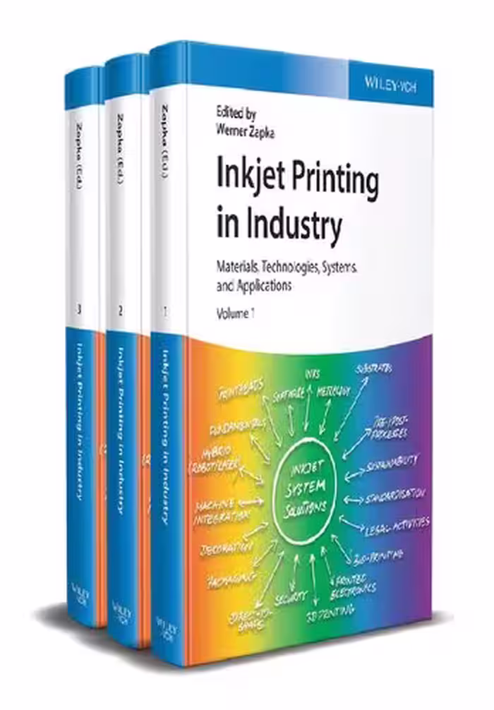 خرید و دانلود نسخه کامل کتاب Inkjet Printing in Industry: Materials, Technologies, Systems, and Applications, 3 Volumes