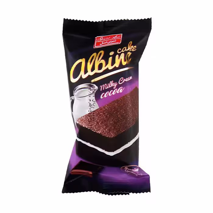 کیک کاکائویی و کرم شیری آلبینا شیرین عسل 35 گرمی