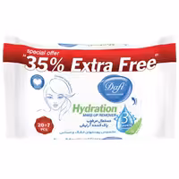 دستمال مرطوب آرایش پاک کن دافی مدل آب رسان بسته 27 عددی
