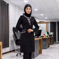 مانتو شلوار زنانه مدل اداری ست ماهگل دیپلمات