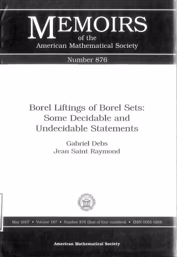 خرید و دانلود نسخه کامل کتاب Borel Liftings of Borel Sets: Some Decidable and Undecidable Statements