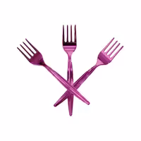 چنگال متالایز صورتی 12 عددی