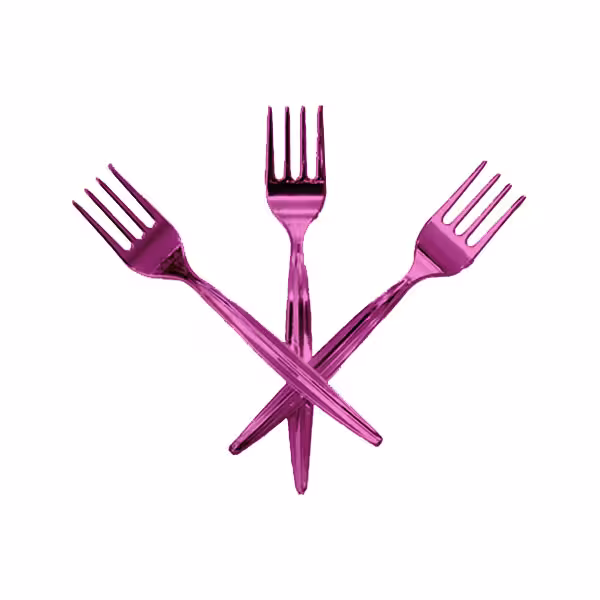 چنگال متالایز صورتی 12 عددی