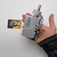 قفل کتابی کهن مدل گارد دار دو کلید دوشیار و 4 پر سایز 95