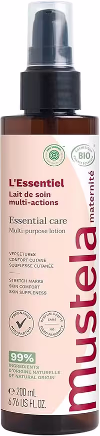 لوسیون رفع و ترمیم ترک شکم 3 کاره جدید 99% موستلا اصل فرانسه mustela 3in1