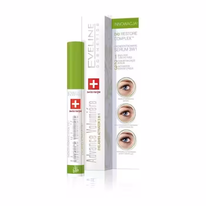 اولاین سرم تقویت مژه 3 کاره حجم دهنده 10 میل سفید EVELINE
