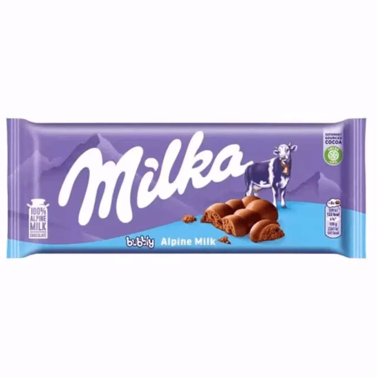 شکلات سفید حبابی Bubbly میلکا – 95 گرم