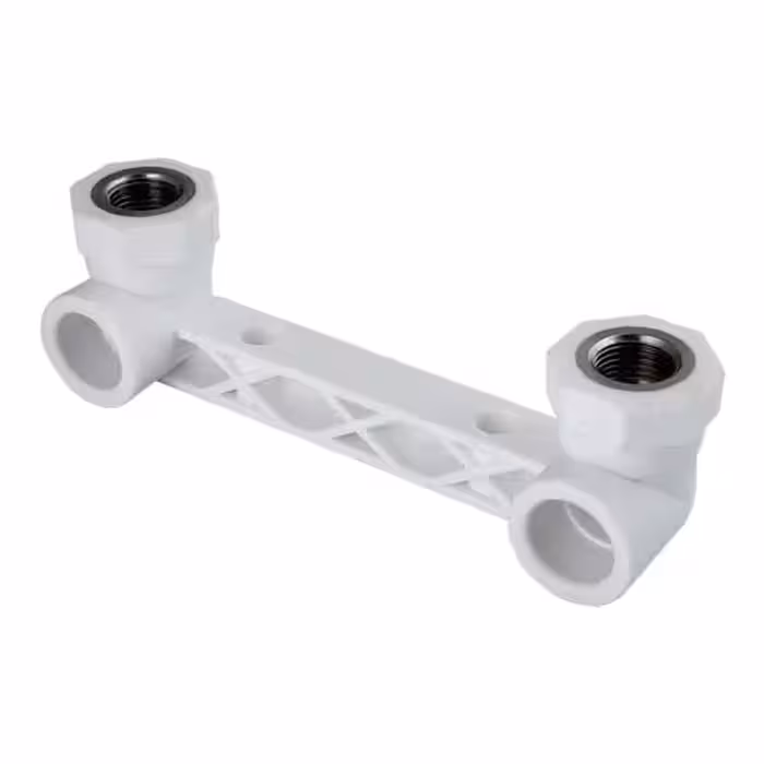 زانو زوج رادیاتوری 500 یکسر بوشن فلزی سفید 1/2*20 آذین