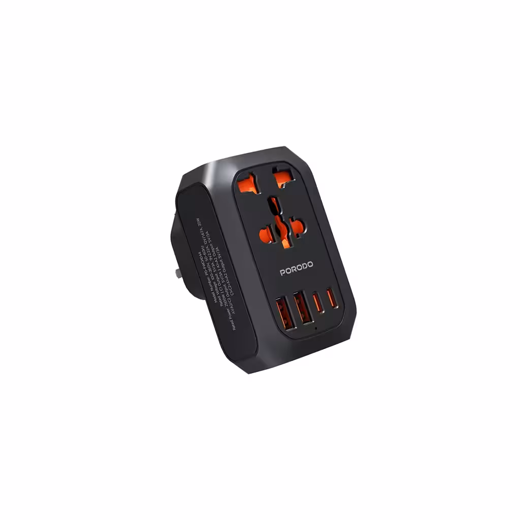 آداپتور برق پرودو Porodo PD-FWCH044EU Universal AC Adapter Multi-Device Charging EU Plug