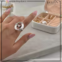 انگشتر زنانه آبکاری نقره رنگ ثابت کد ta10016