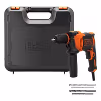 دریل چکشی تک دنده با کیت باکس برند بلک اند دکر Black Decker 710W 47,600BPM Single Gear Hammer Drill