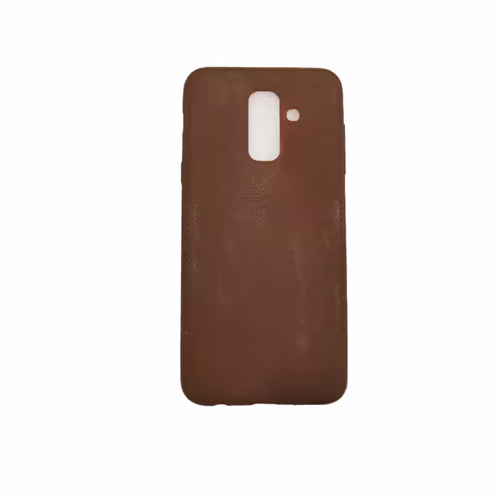 قاب گوشی سامسونگ A6 PLUS طرح ساده ژله ای قهوه ای