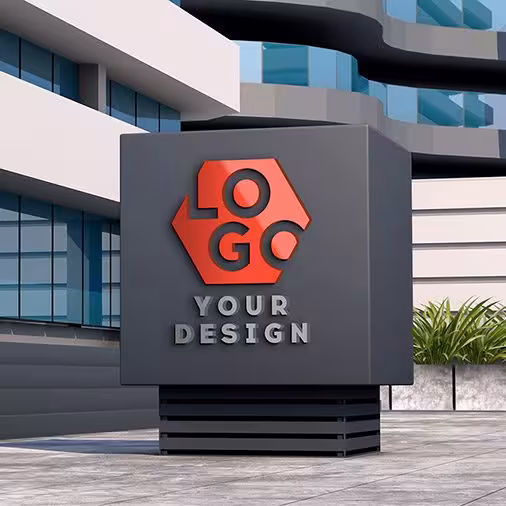 دانلود موکاپ لوگو کمپانی روبروی شرکت 0113