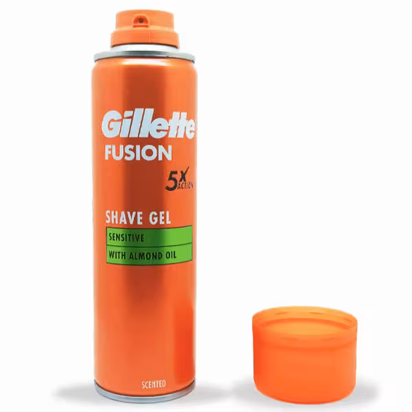ژل اصلاح فیوژن اصلی ژیلت حجم 200 میلی لیتر Fusion 5 برای آقایان Gillette Fusion5 Ultra Sensitive Shaving Gel for Men