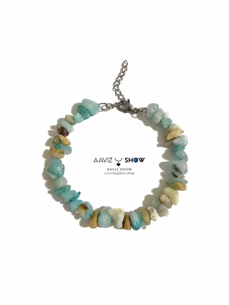 دستبند سنگی آمازونیت نمونه معدنی و اصل D102