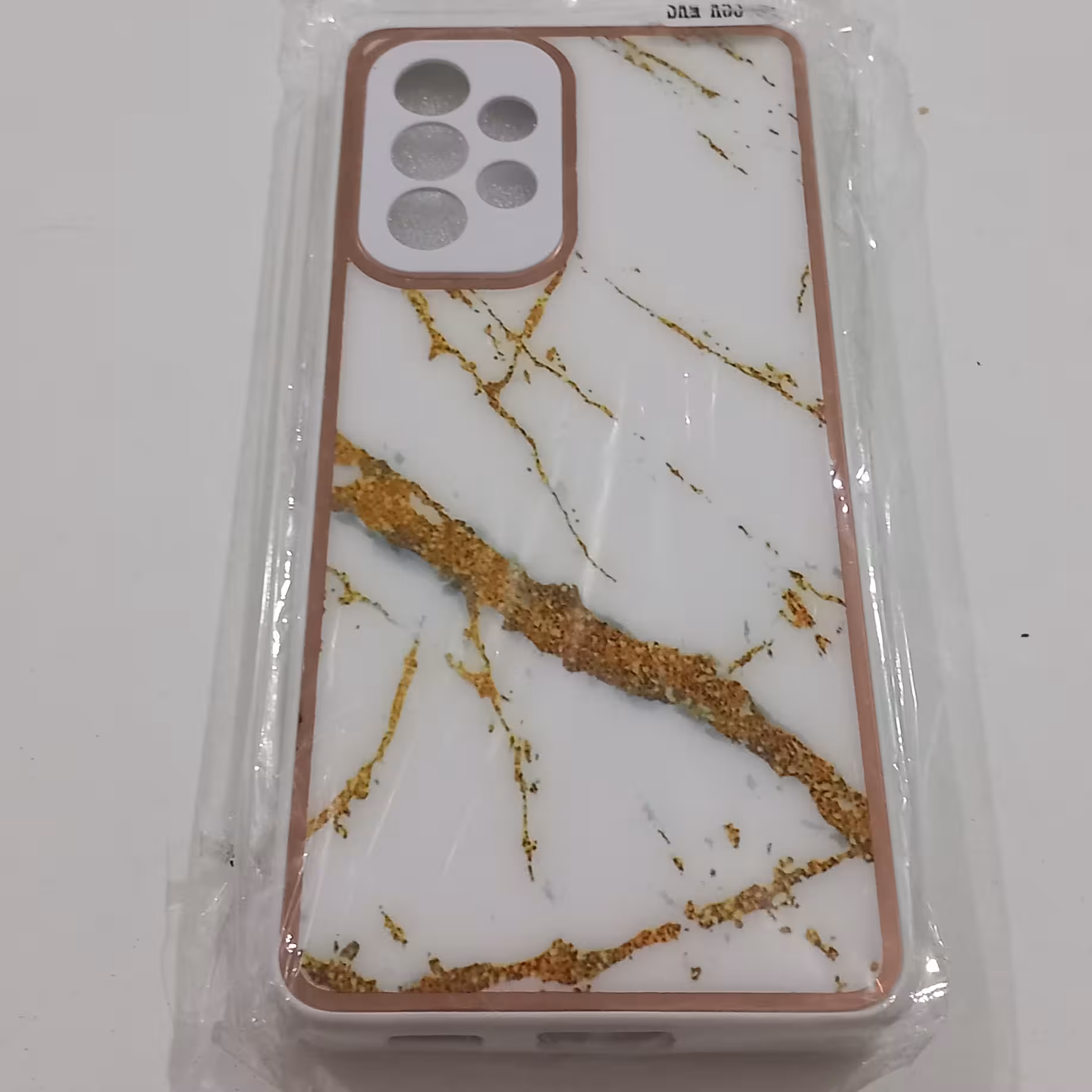 قاب گوشی دور طلایی طرح مرمر A53