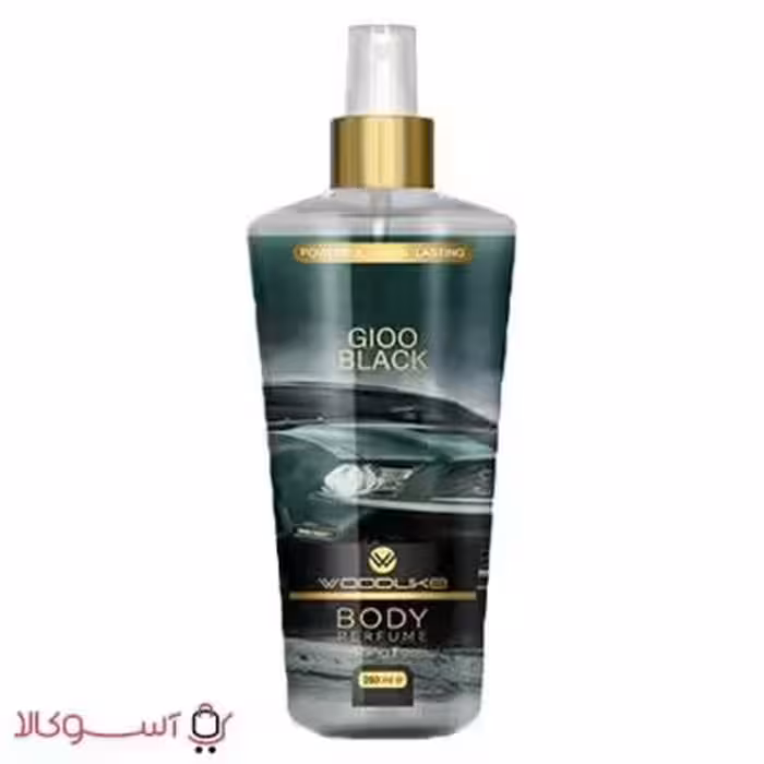 بادی اسپلش مردانه وودلایک مدل gioo black (جیو بلک) حجم 250 میل