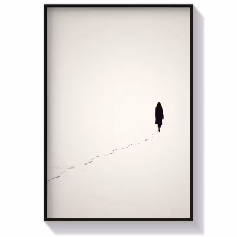 تابلو مینیمال طرح رفتن (دختر)