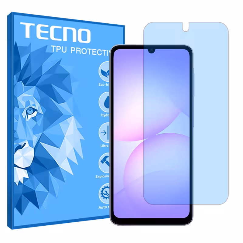 گلس سامسونگ Galaxy A07 مدل هیدروژلی مات آنتی بلو برند تکنو کد S