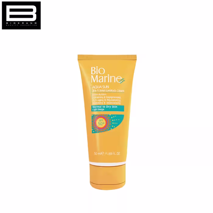 کرم ضد آفتاب رنگی بایومارین SPF 50 مناسب پوست خشک تا نرمال 50ml