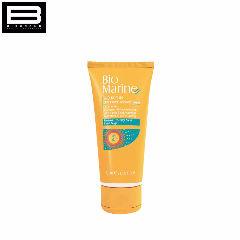 کرم ضد آفتاب رنگی بایومارین SPF 50 مناسب پوست خشک تا نرمال 50ml
