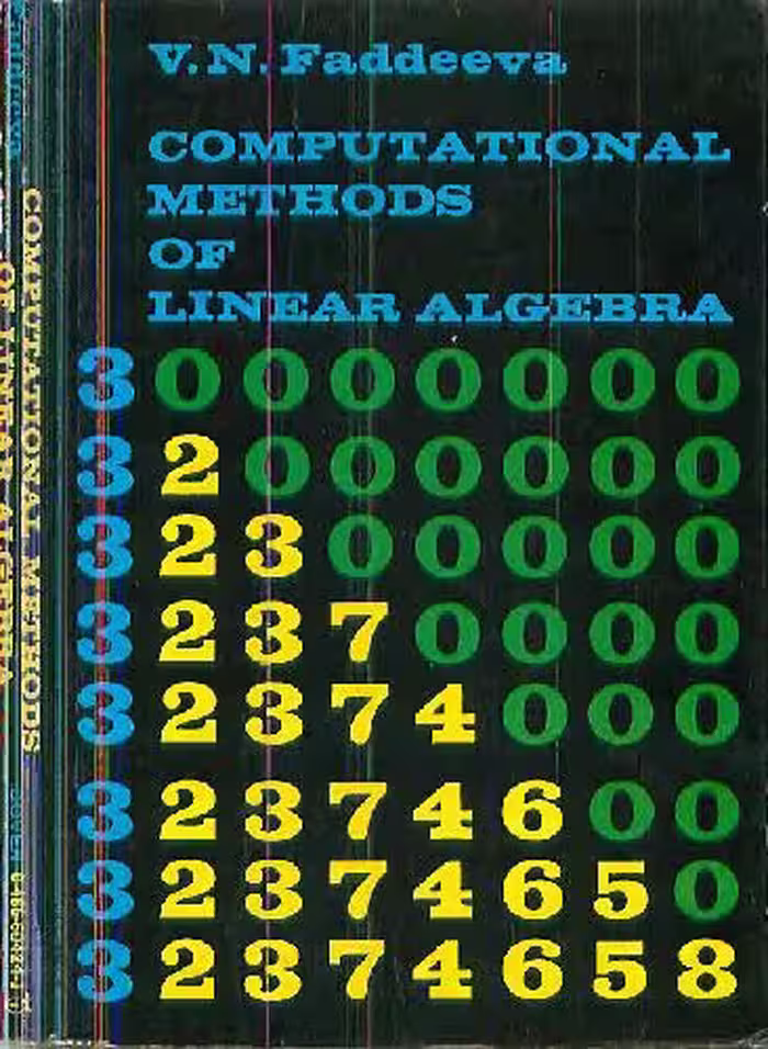 خرید و دانلود نسخه کامل کتاب Computational methods of linear algebra