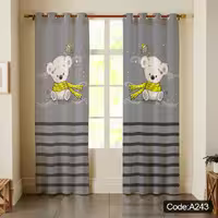 پرده پانچی مخمل چاپی پسرانه کد a  243