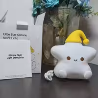 چراغ خواب سیلیکونی شارژی هفت رنگ (عروسک ستاره)