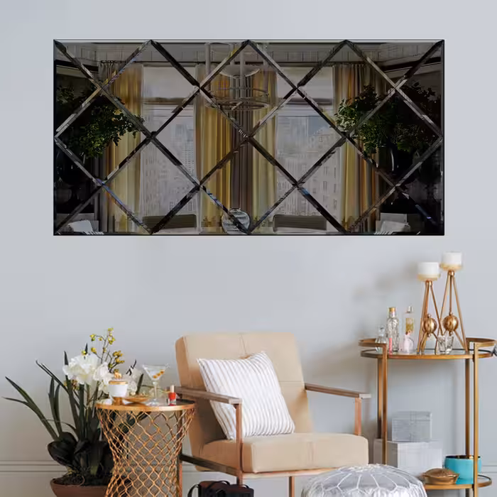 آینه مدل مربع بسته 22 عددی