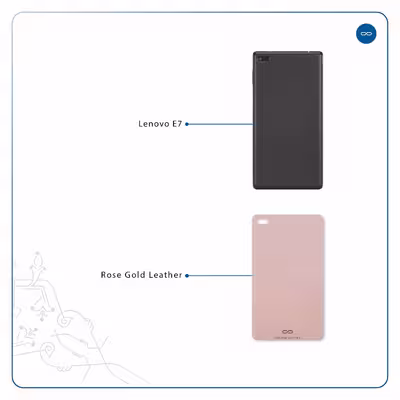 برچسب پوششی ماهوت مدل Rose Gold Leather مناسب برای تبلت لنوو E7