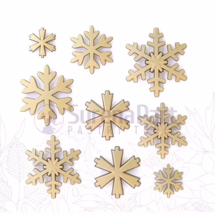 قالب شکلات مدل مالد فوندانت طرح مولد برف و دستکش زمستانی مجموعه 3 عددی