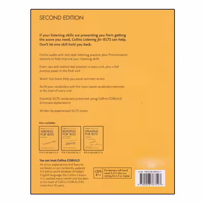 کتاب Collins English For Exam Listening For IELTS اثر Fiona Aish And Jo Tomlinson انتشارات اشتیاق نور