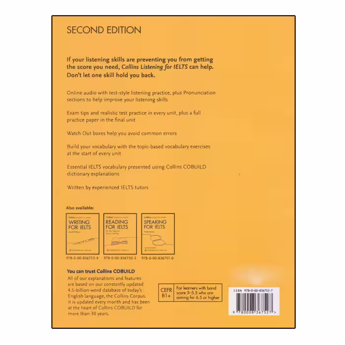 کتاب Collins English For Exam Listening For IELTS اثر Fiona Aish And Jo Tomlinson انتشارات اشتیاق نور