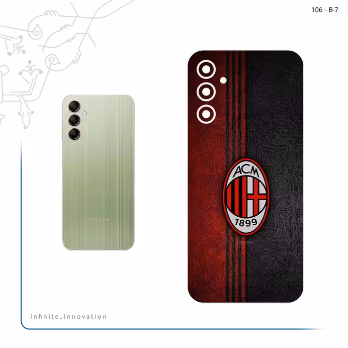 برچسب پوششی ماهوت مدل AC_Milan مناسب برای گوشی موبایل سامسونگ Galaxy A14