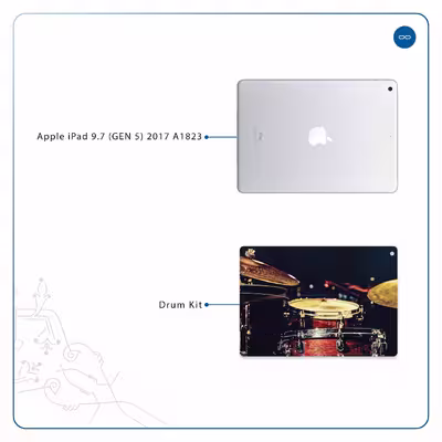 برچسب پوششی ماهوت مدل Drum Kit مناسب برای تبلت اپل iPad 9.7 (GEN 5) 2017 A1823