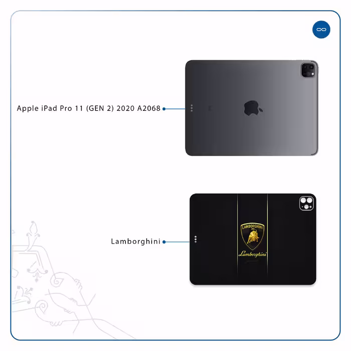 برچسب پوششی ماهوت مدل Lamborghini مناسب برای تبلت اپل iPad Pro 11 (GEN 2) 2020 A2068