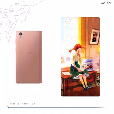 برچسب پوششی ماهوت مدل Watashi No Ashinaga Ojisan مناسب برای گوشی موبایل سونی Xperia L1