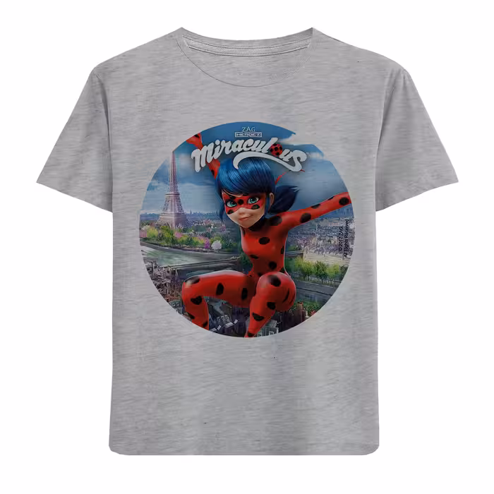 تی شرت آستین کوتاه بچگانه مدل کفشدوزکی F543