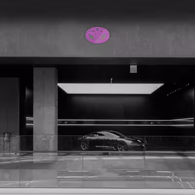 چراغ دیواری نئون دیزاین طرح Toyota-Logo-GL_PR