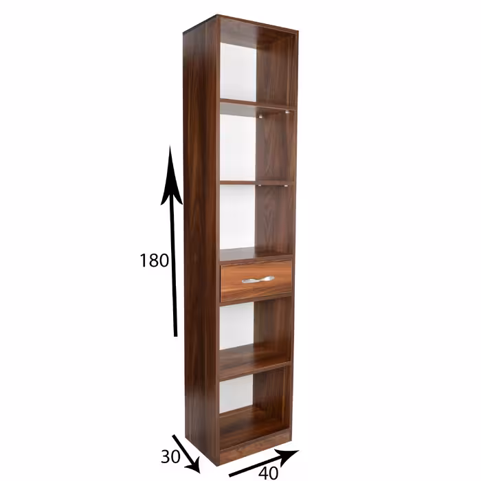 کتابخانه مدل پنج طبقه کشودار IKE401